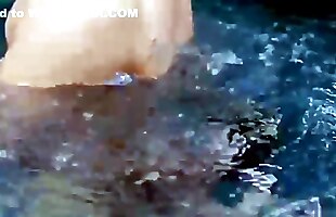 Brunette in the kitchen HD video.