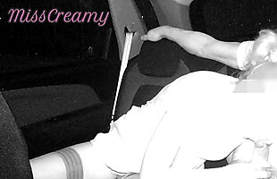Dogging my teacher in public car parking and fucks an voyeur camera night vision misscreamy
